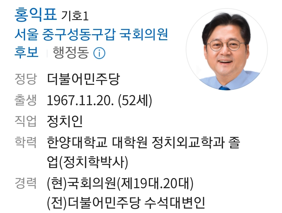  중구 성동구갑 홍익표 진수희