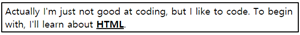 It's about underline.