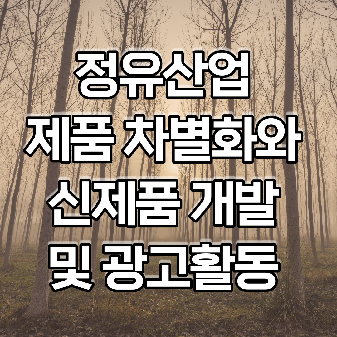  정유산업 제품 차별화와 신제품 개발 및 광고활동