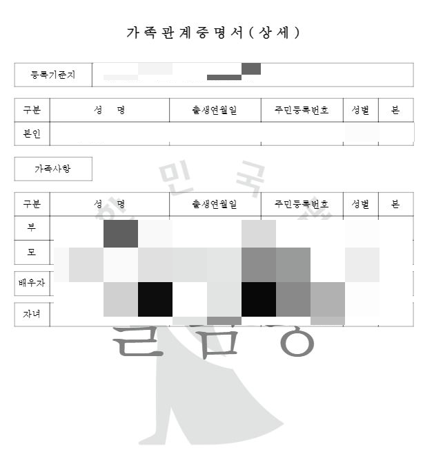 가족관계증명서-상세