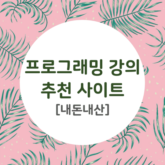  무료/유료로 배우는 프로그래밍 강의 사이트 추천