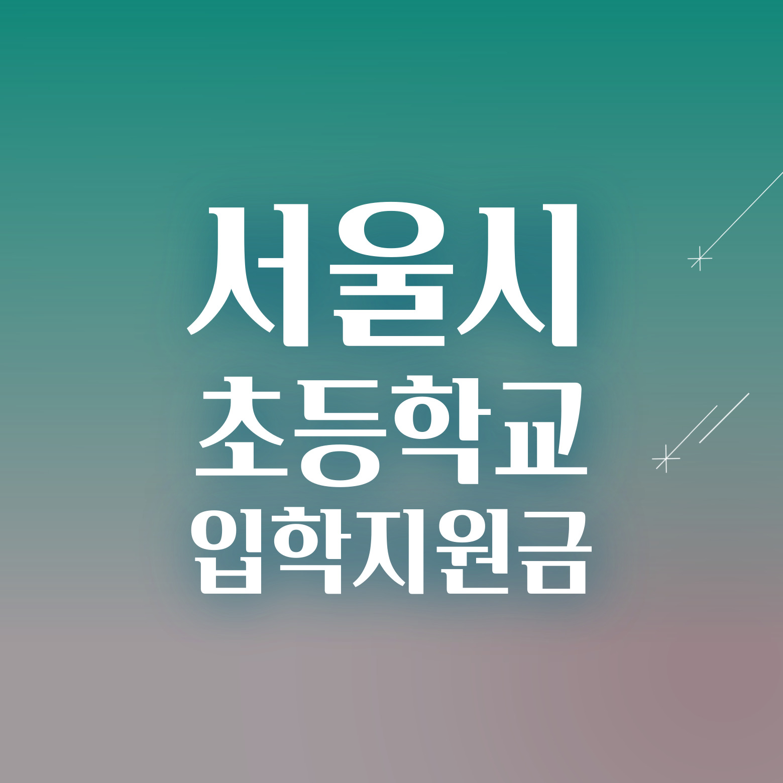 서울시 초등학교 입학지원금