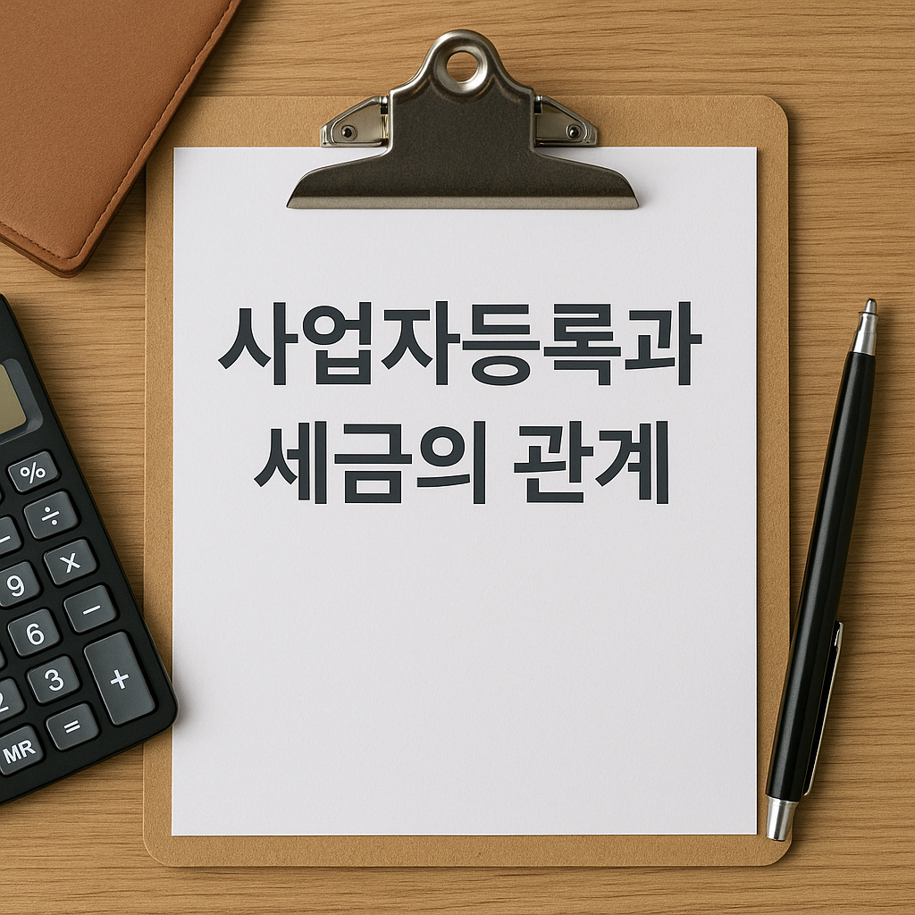 사업자등록과 세금의 관계에 대한 사진