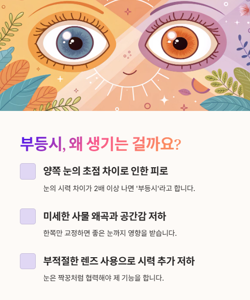 부등시 왜 생기는 걸까요?