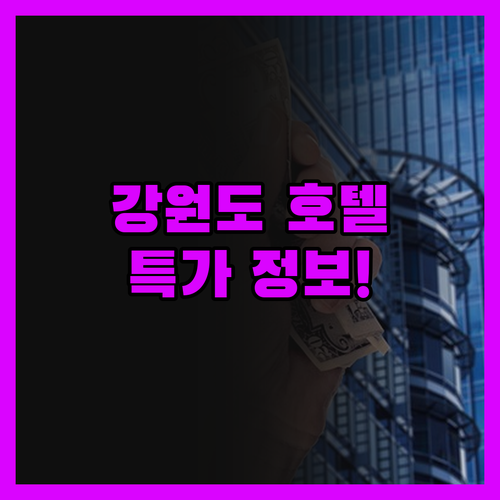 강원도 호텔 완전 정복! 양양, 속초