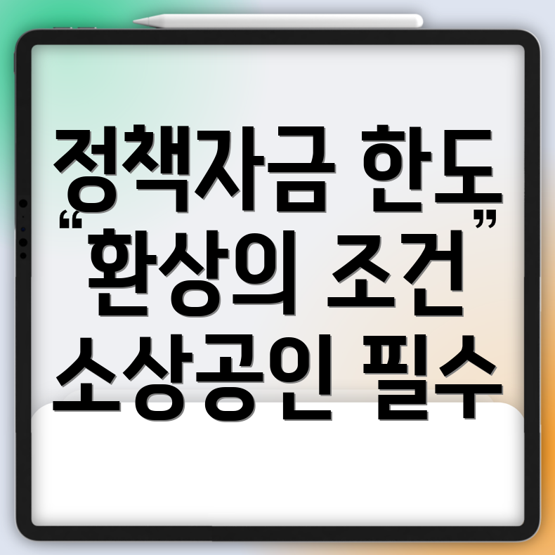 소상공인 정책자금