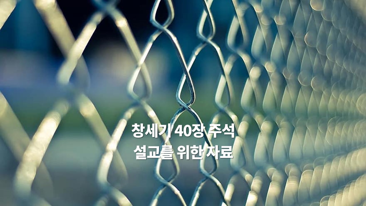  창세기 40장 주석, 설교를 위한 자료
