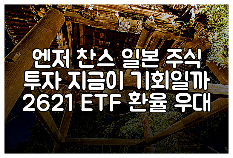 엔저 찬스 일본 주식 투자 지금이 기회일까 2621 ETF 환율 우대