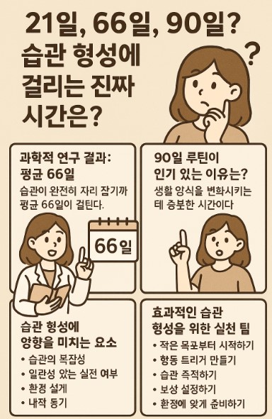 21일, 66일, 90일? 습관 형성에 걸리는 진짜 시간은?