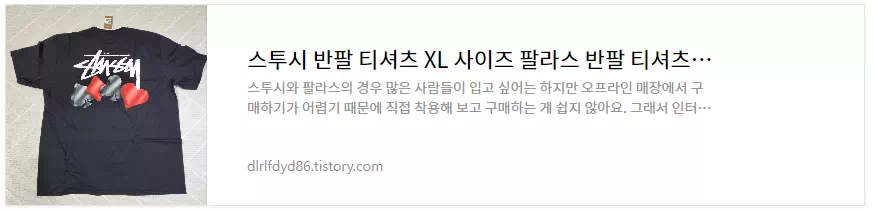 스투시 반팔티셔츠 팔라스 반팔티셔츠 사이즈 비교