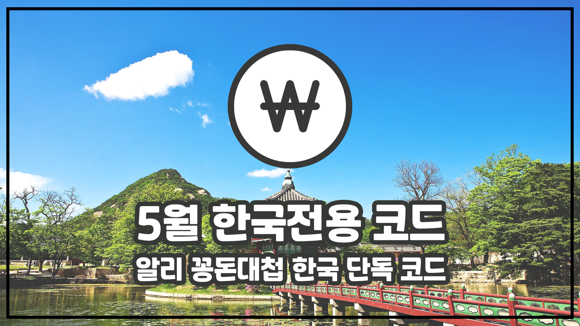 알리 5월 한국 코드