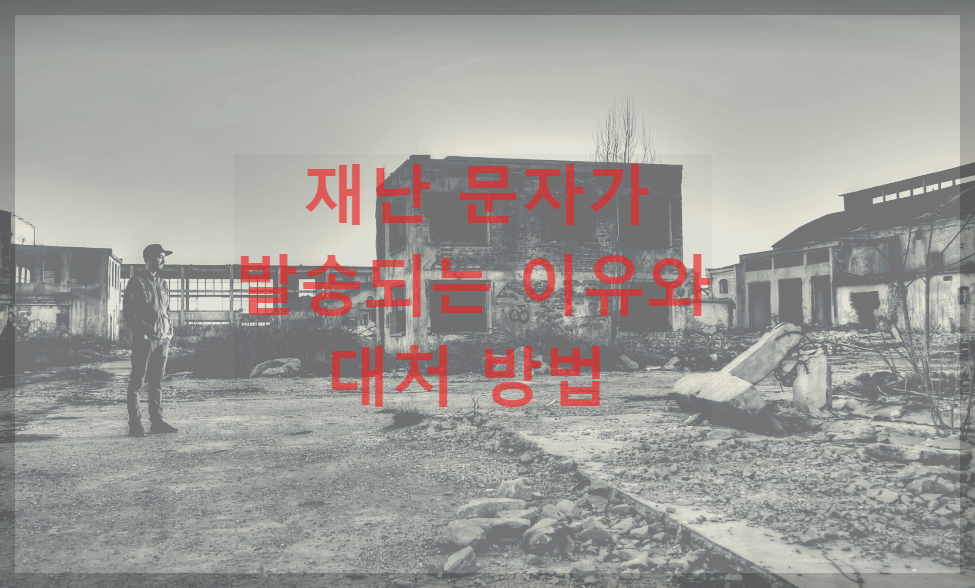  재난 문자가 발송되는 이유와 대처방법