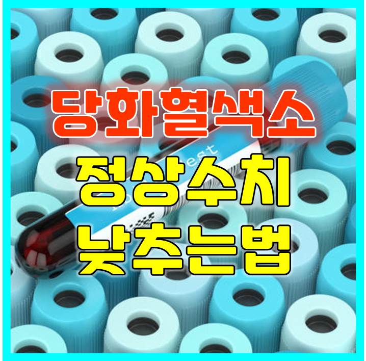  당화혈색소 정상수치 낮추는 방법 검사 방법 알아보기