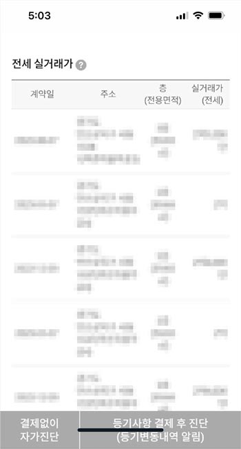 실거래가 제공은 잘 실행되는 안심전세앱