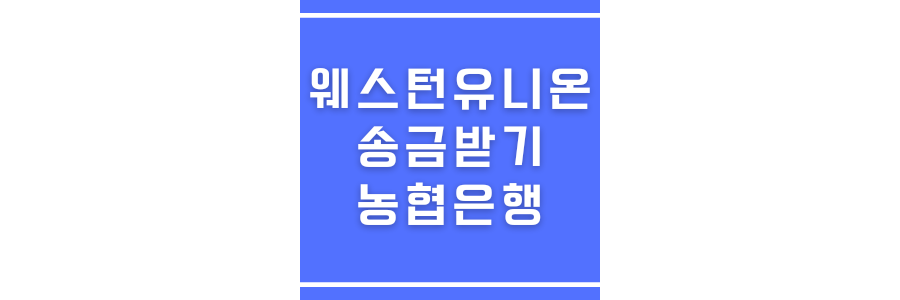 웨스턴유니온으로 송금받는 법에 관한 썸네일