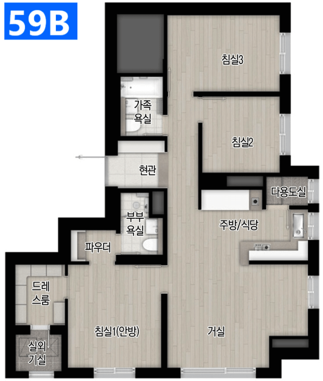 메이플자이-59A타입-평면도