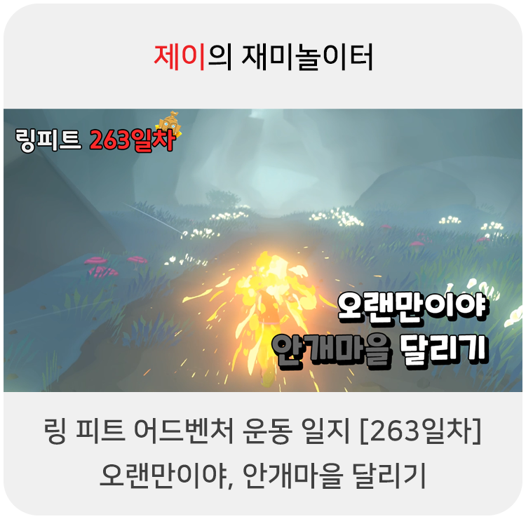  링 피트 어드벤처 운동 일지 [263일차] - 오랜만이야, 안개마을 달리기