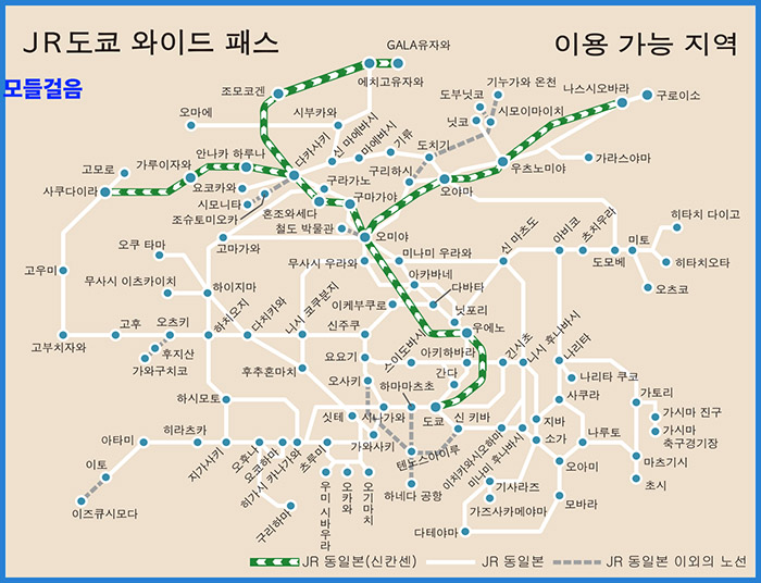 출처 : JAPAN RAIL PASS _JR 패스 (동일본)
