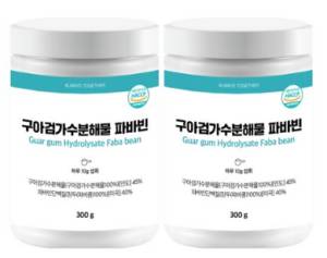 맛있는동행 구아검가수분해물 파바빈 프리바이오틱스 식이섬유 300g 1개월분 2병