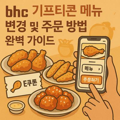 BHC 기프티콘 메뉴 변경 및 주문 방법 완벽 가이드