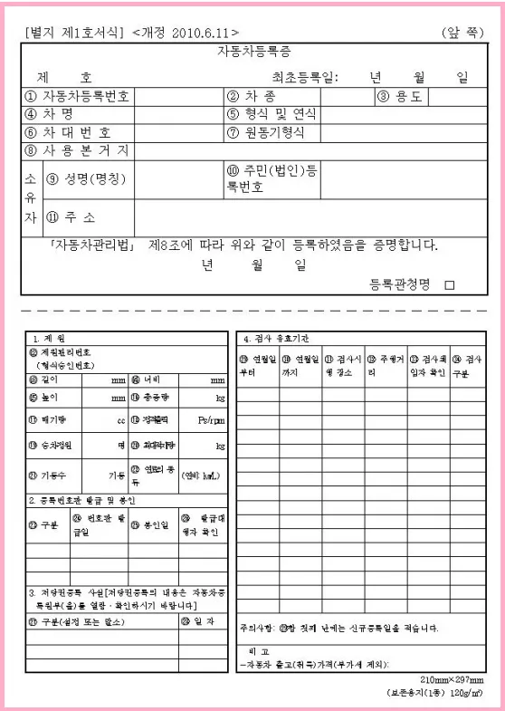 자동차등록증