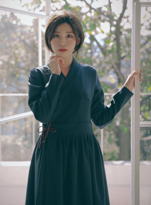 겨울생활한복 데일리룩 철릭원피스