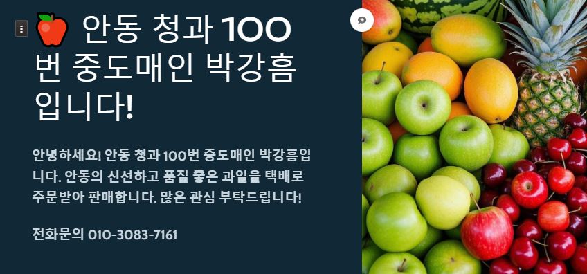 안동청과 100번