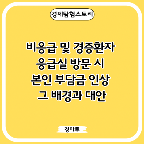 비응급 및 경증환자 응급실 방문 시 본인 부담금 인상 : 그 배경과 대안