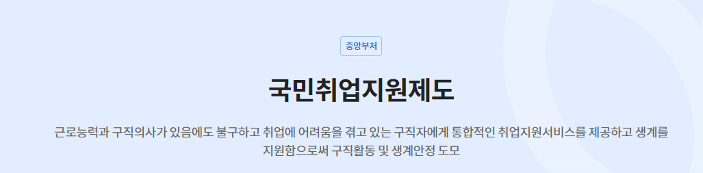 국민취업지원제도