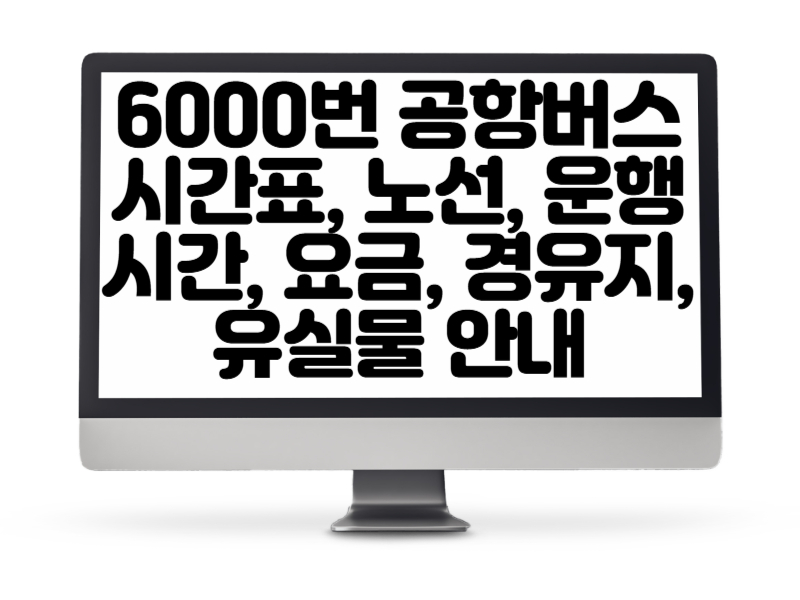 6000번 공항버스 시간표, 노선, 운행 시간, 요금, 경유지, 유실물 안내
