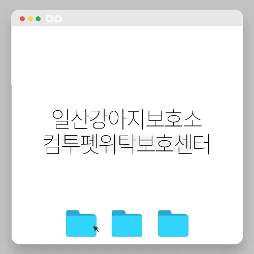 일산강아지보호소 컴투펫위탁보호센터