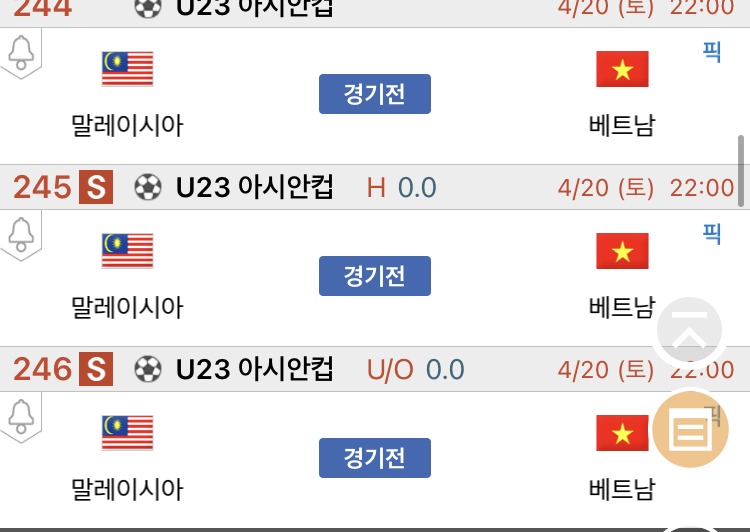  [진짜총판] 4월20일 말레이시아 VS 베트남 해외축구분석