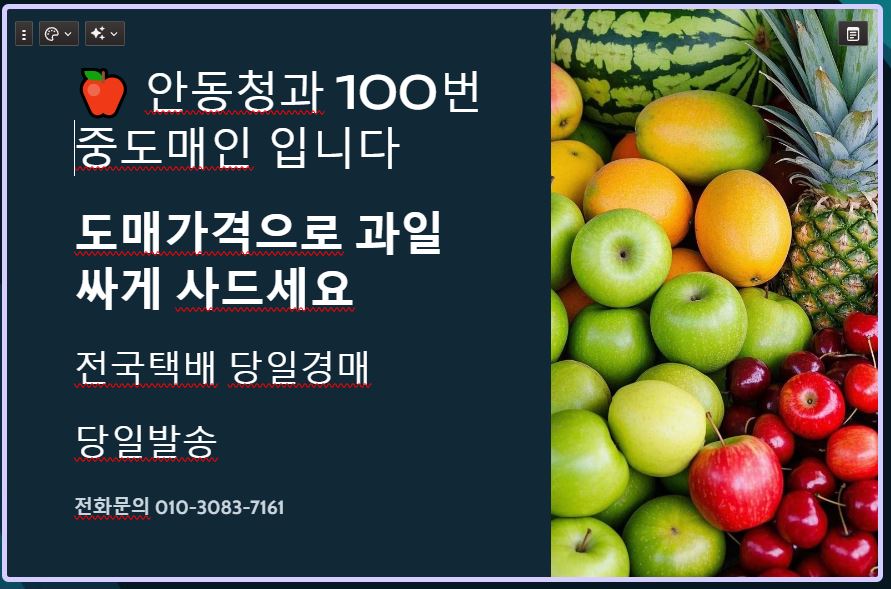 안동청과 100번