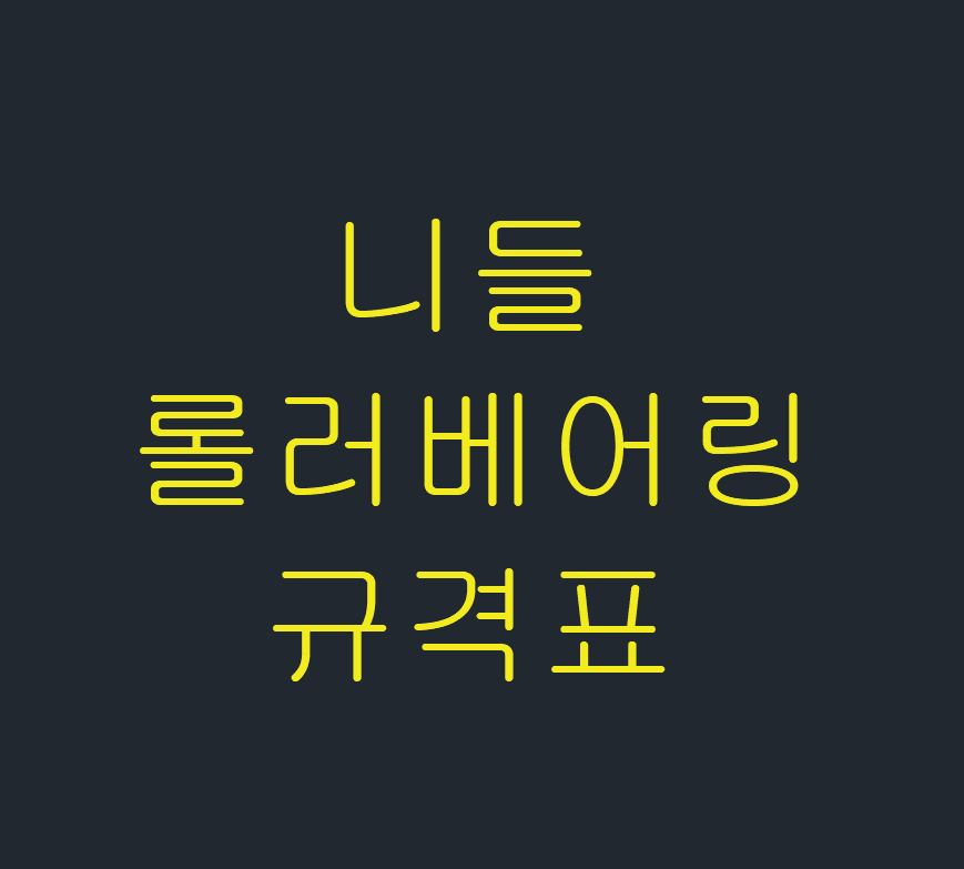  니들 롤러베어링 규격