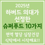 나를 위한 슈퍼푸드 TOP 10