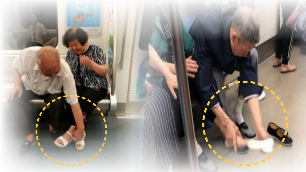  폭우에 신발에 양말까지 다젖은 아내를 위해 자기 신발을 벗어준 사랑꾼 할아버지