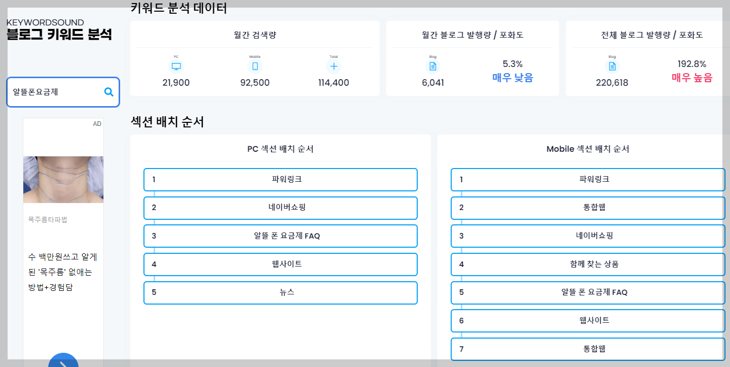 블로그 키워드 분석 사이트 바로가기