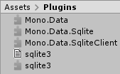 코더제로 유니티 데이터베이스 SQLite Mono.Data.xxx.dll 파일 복사