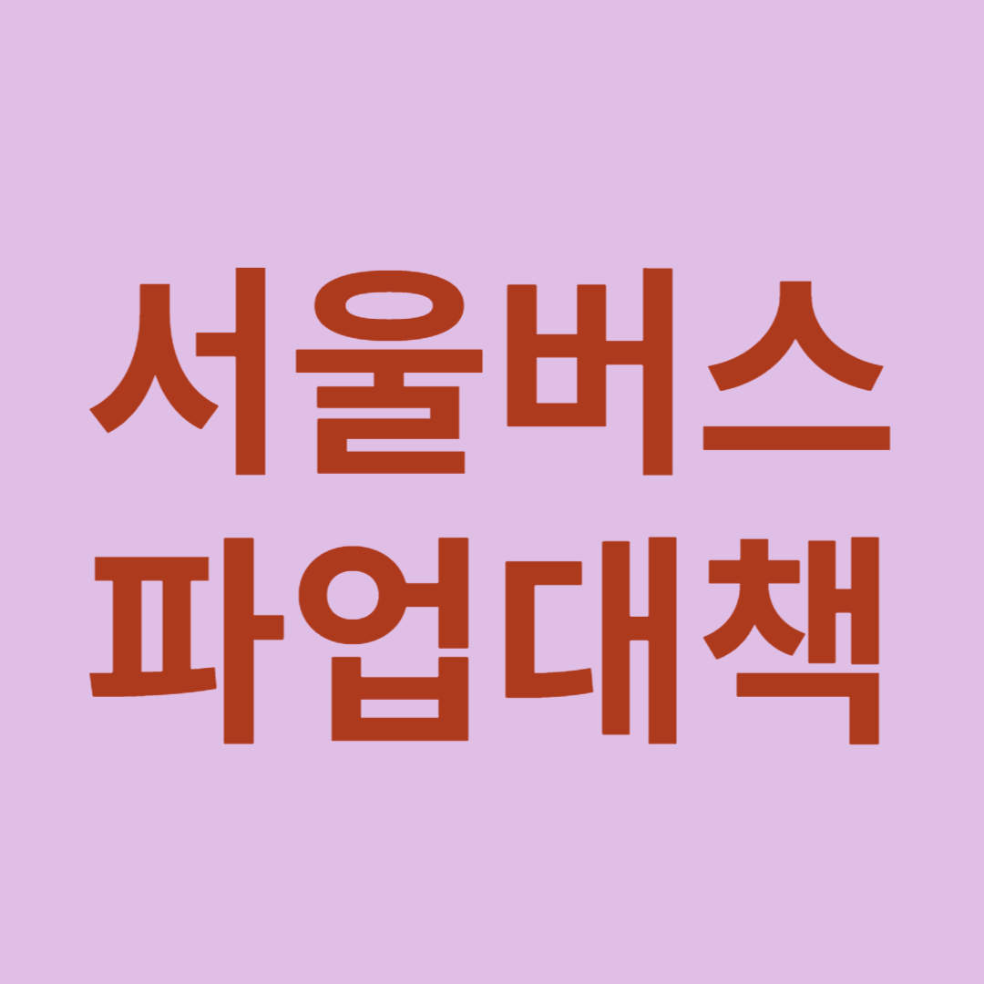 서울 버스 파업 썸네일