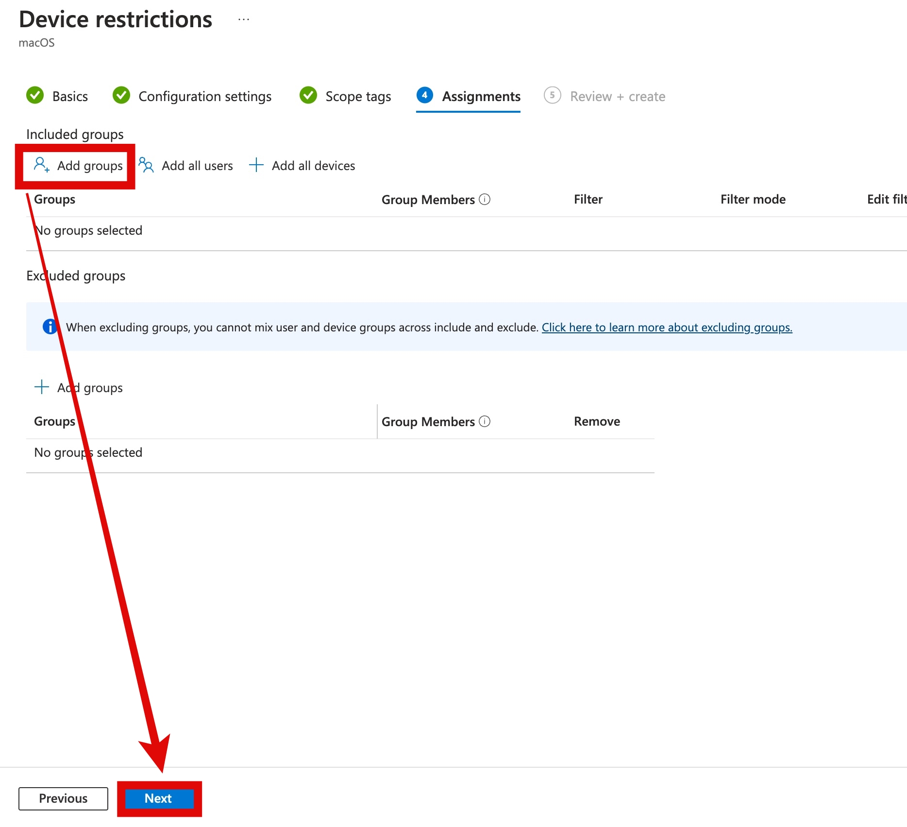 Intune add group