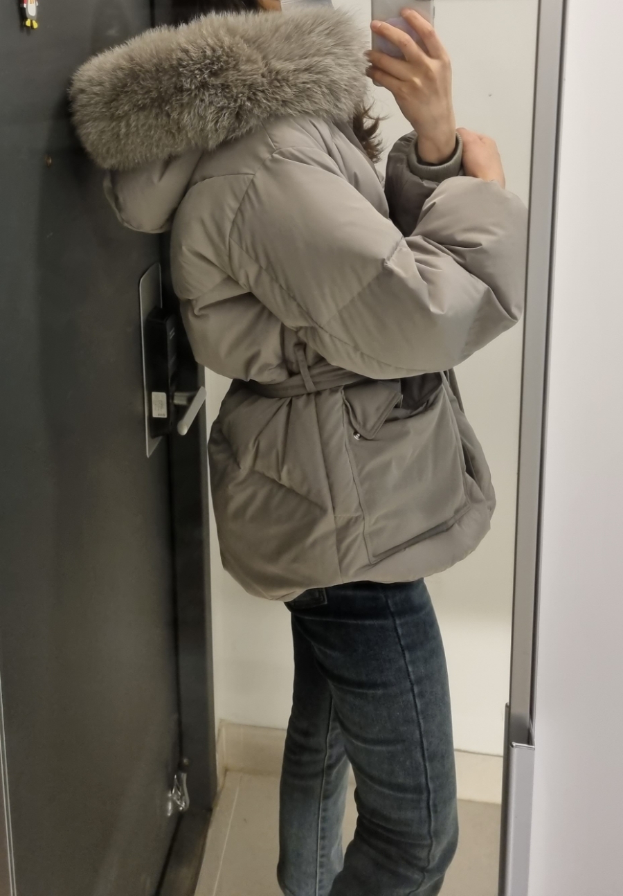 나이스클랍폭스 퍼 구스다운 숏패딩후기 (A214PWDA08) 5