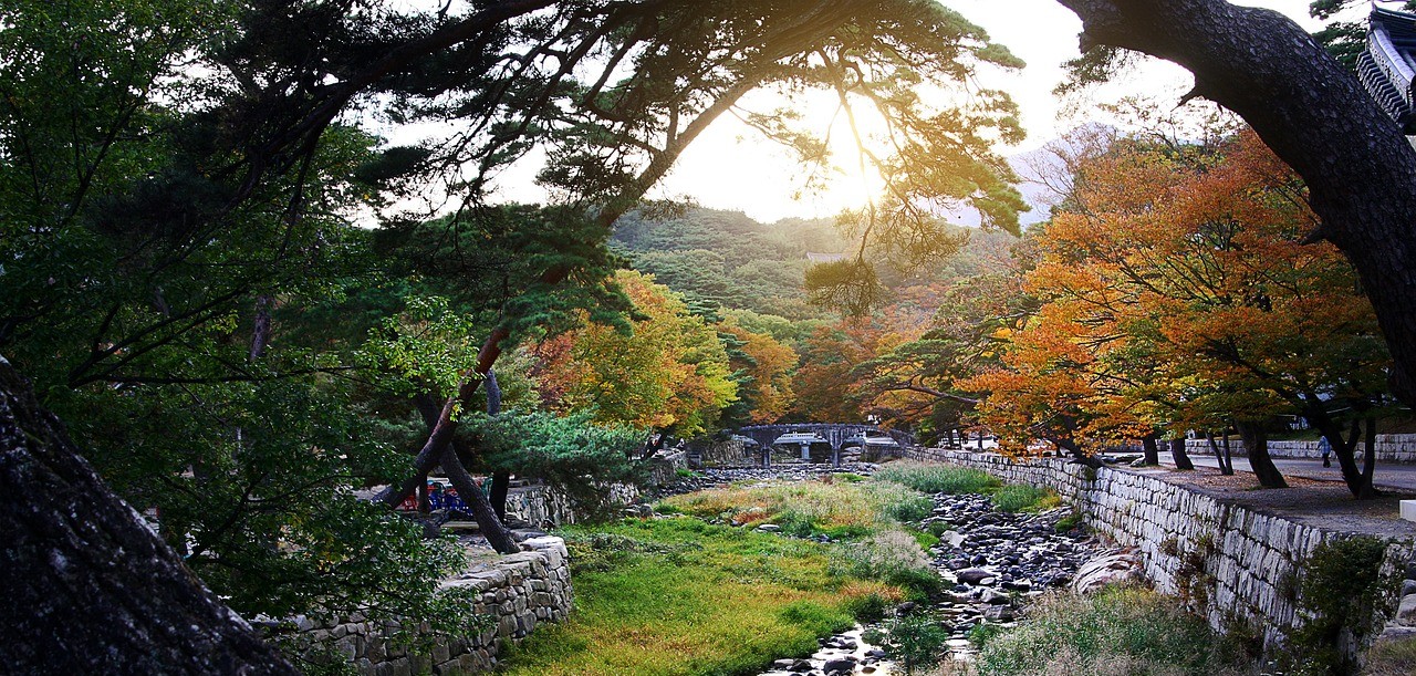 통도사 가을의 전경