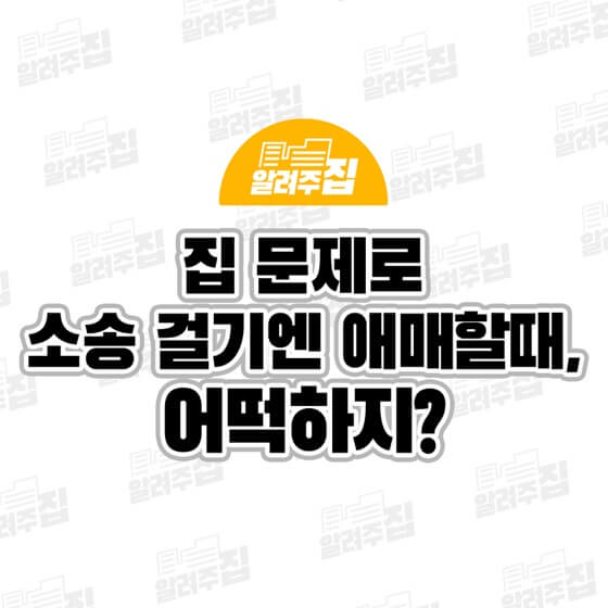  집문제로 집주인과 갈등이 생겼다면? 소송까지 가기엔 애매하고..