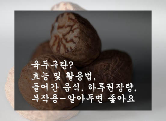  육두구 란? 효능 및 활용법, 들어간 음식, 하루권장량, 부작용-알아두면 좋아요