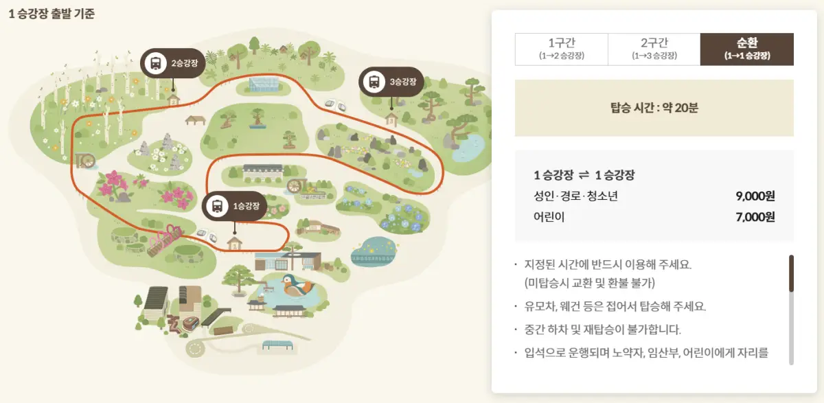화담숲-모노레일-1승강장-예매-구간