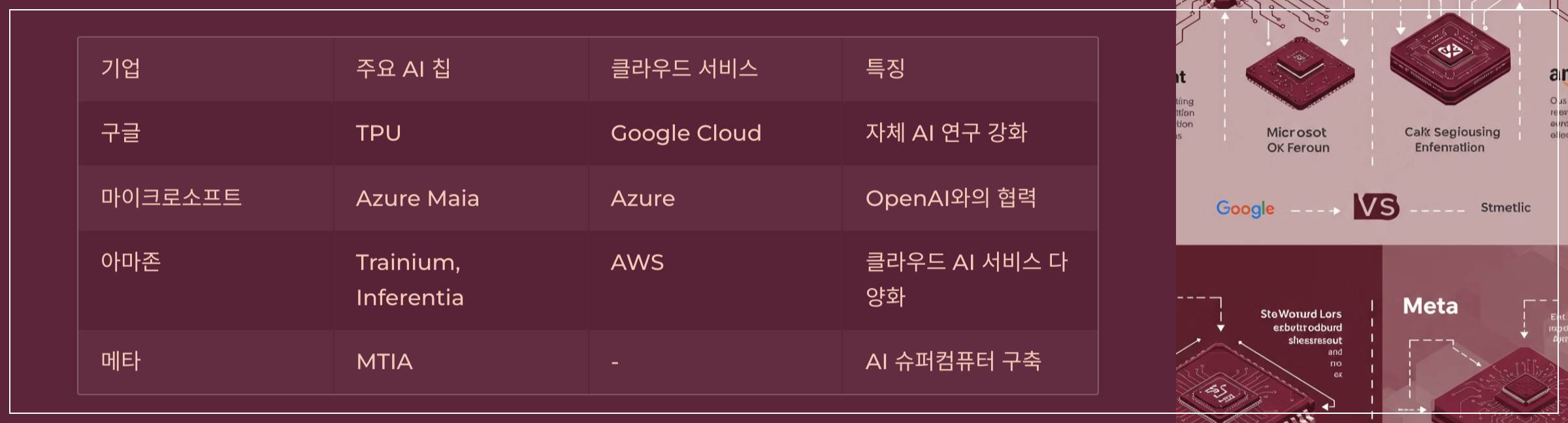 주요 빅테크 기업들의 AI 인프라 투자 현황