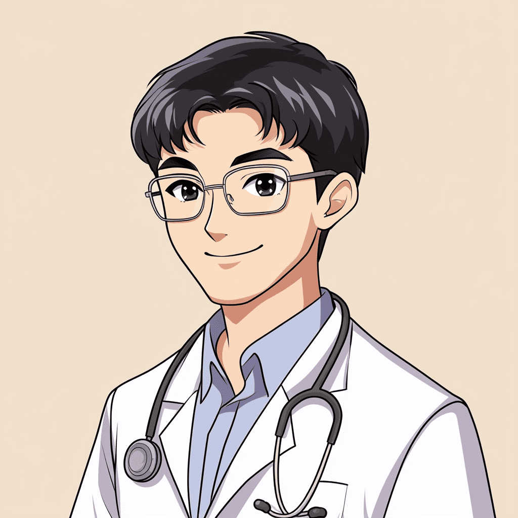 안경을 쓴 남자의사