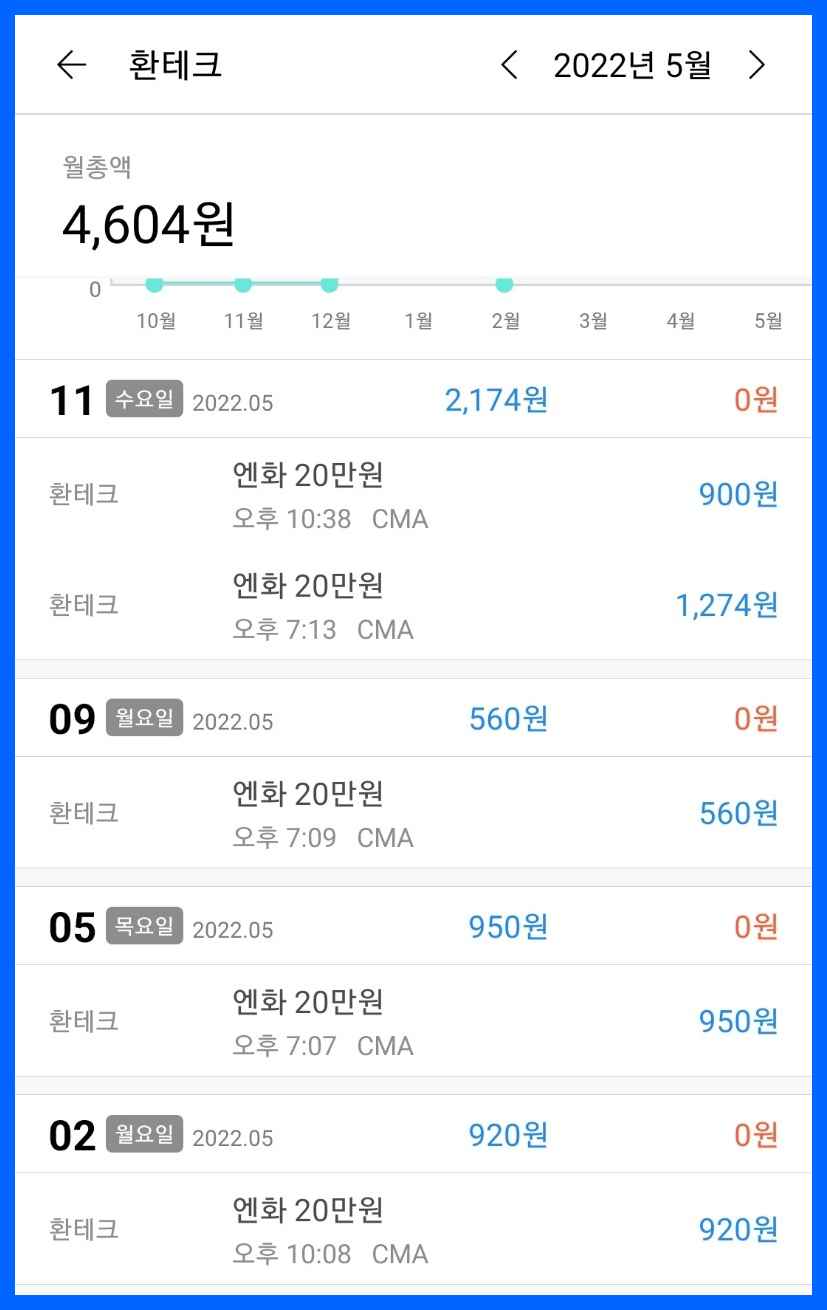 5월 환테크 수입