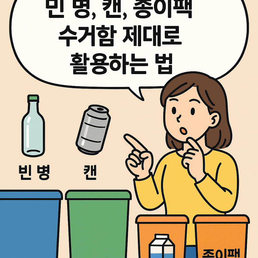 빈 병, 캔, 종이팩 수거함 제대로 활용하는 법
