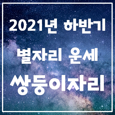  은하별의 2021년 하반기 별자리 운세 <쌍둥이자리>
